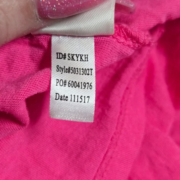 Kate Spade Sleep Shirt Nightgown Eat Cake For Breakfast Pink White Trim XL - Picture 5 of 10